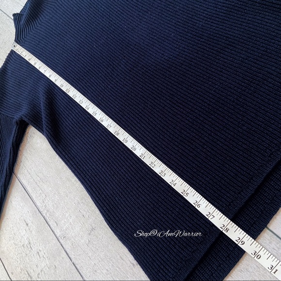 J.Crew navy lace up mock neck tunic sweater *shop@iamwarrior - Picture 6 of 8